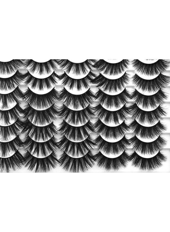 Boahankuke 40 Pairs Mink Lashes Faux Wholesale False Eyelashes Dramatic Natural Look 8 Styles Fake Eyelashes Pack 18 22Mm Thick Crossed Fluffy Volume Reusable Eyelashes 3D Multi Layered Cat Eye&Round Shape - Image 5