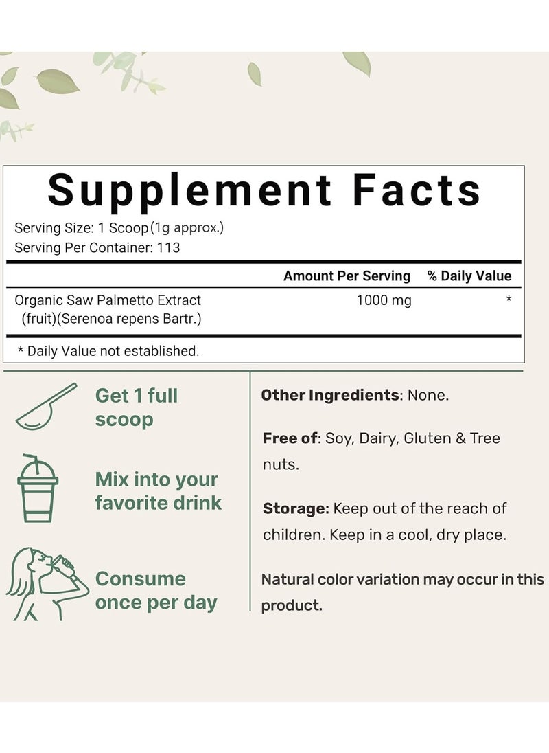 Micro Ingredients - Organic Saw Palmetto Extract, 4 oz - Image 1