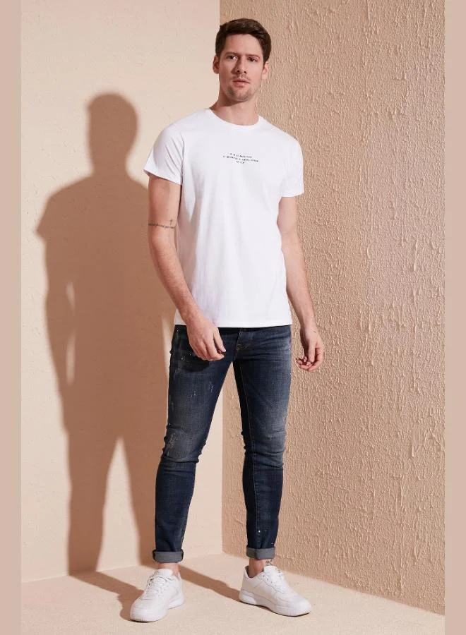 Buratti Buratti Cotton Slim Fit Crew Neck T Shirt Men's T SHIRT 541IFIT