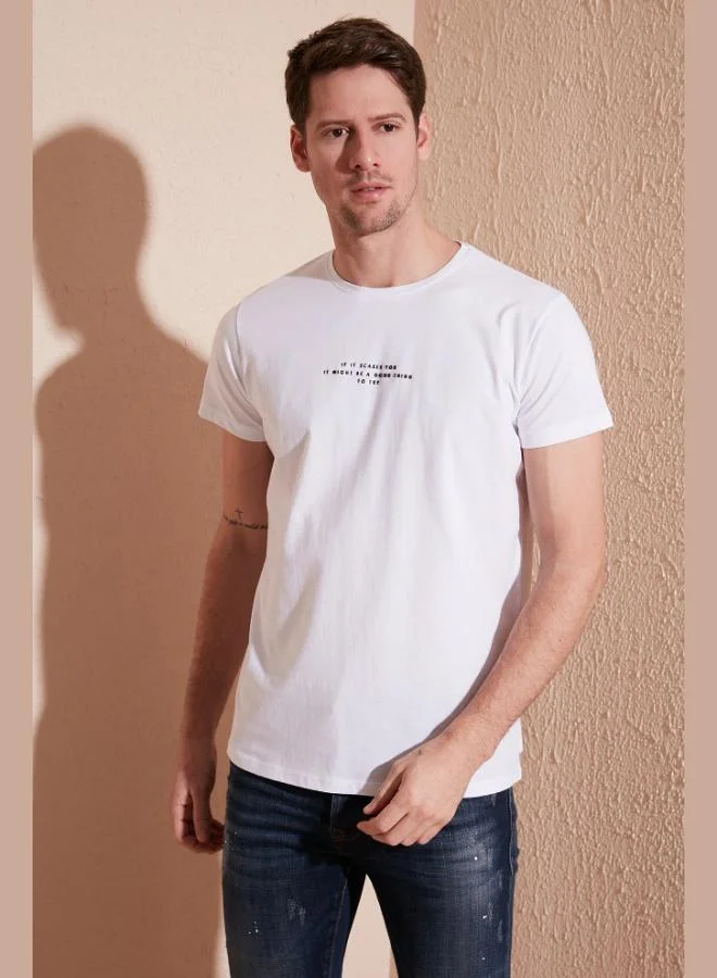 Buratti Cotton Slim Fit Crew Neck T Shirt Men's T SHIRT 541IFIT