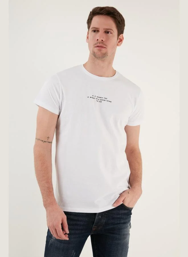 Buratti  Buratti Cotton Slim Fit Crew Neck T Shirt Men's T SHIRT 541IFIT for Men | Best Price UAE