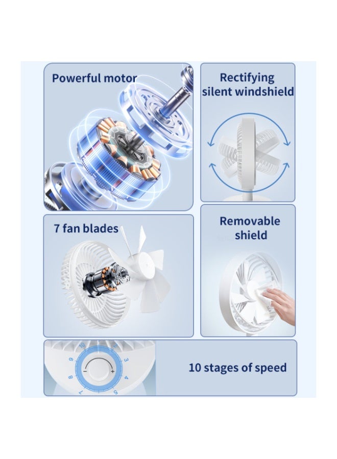 Yesido YF12 5W Type-C Charging Desktop Wired Fan - Image 3