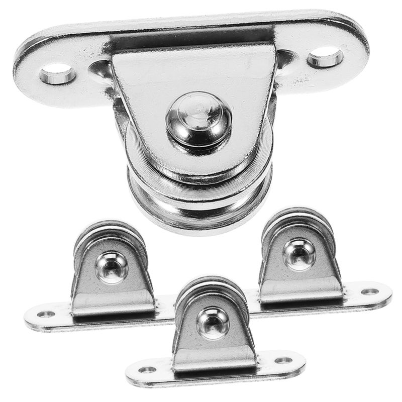 بكرة حبل مزدوجة من الفولاذ المقاوم للصدأ، عجلة بكرة مدمجة وهادئة، للاستخدام المنزلي والمهني. - Image 2