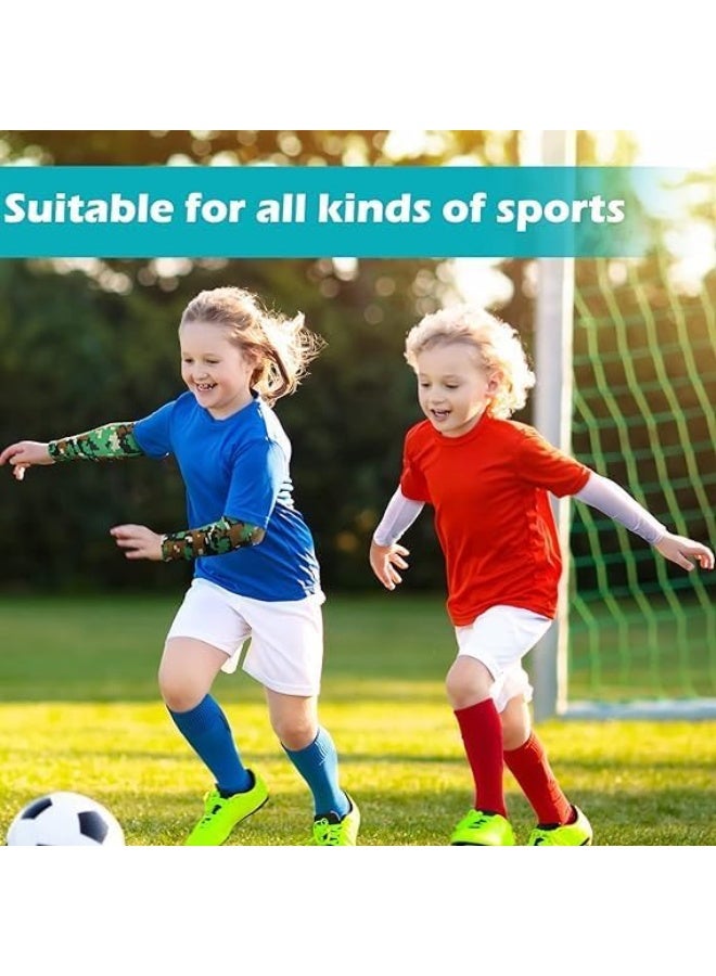 ChicAbode 8 Pairs Kids UV Sun Protection Sleeves, Compression Sleeves, Cooling Arm Cover, Multicolor, One Size, Unisex-Kids - Image 3