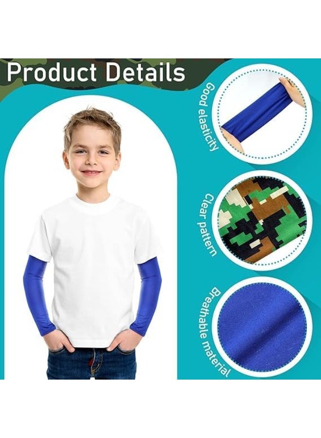 ChicAbode 8 Pairs Kids UV Sun Protection Sleeves, Compression Sleeves, Cooling Arm Cover, Multicolor, One Size, Unisex-Kids - Image 5