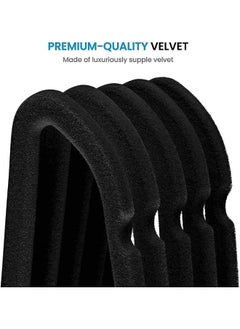 Red Dot Gift Red Dot Gift 10-Pack Black Non-Slip Velvet Hangers 45cm With 360 Degree Rotatable Hook - Durable & Slim - Non Slip Hangers for Coat Hangers - Pant Hangers  - Image 5