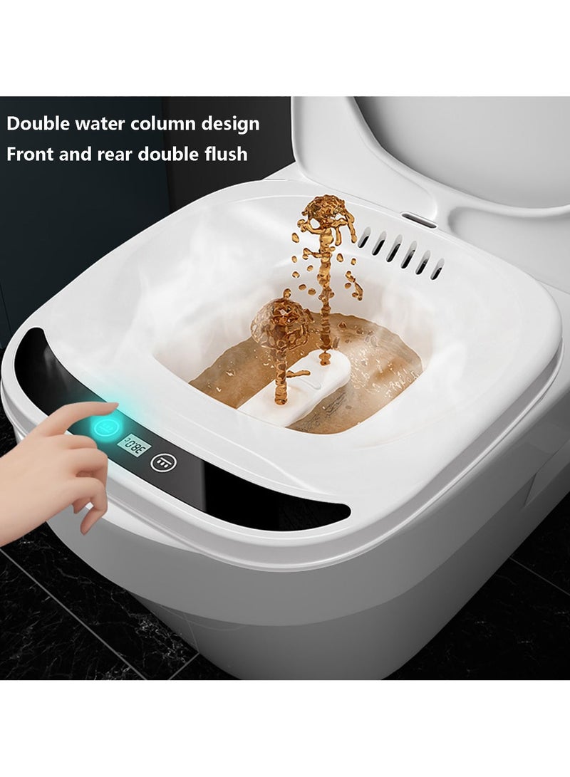 SYOSI Electric Sitz Bath for Toilet Seat Hemorrhoids Postpartum Care Bowl Sitz Baths Salts Tub for Women Men Sits Bath Soak Pan Bath Basin Portable Water Spray Style Relief of Anal Inflammation - Image 2