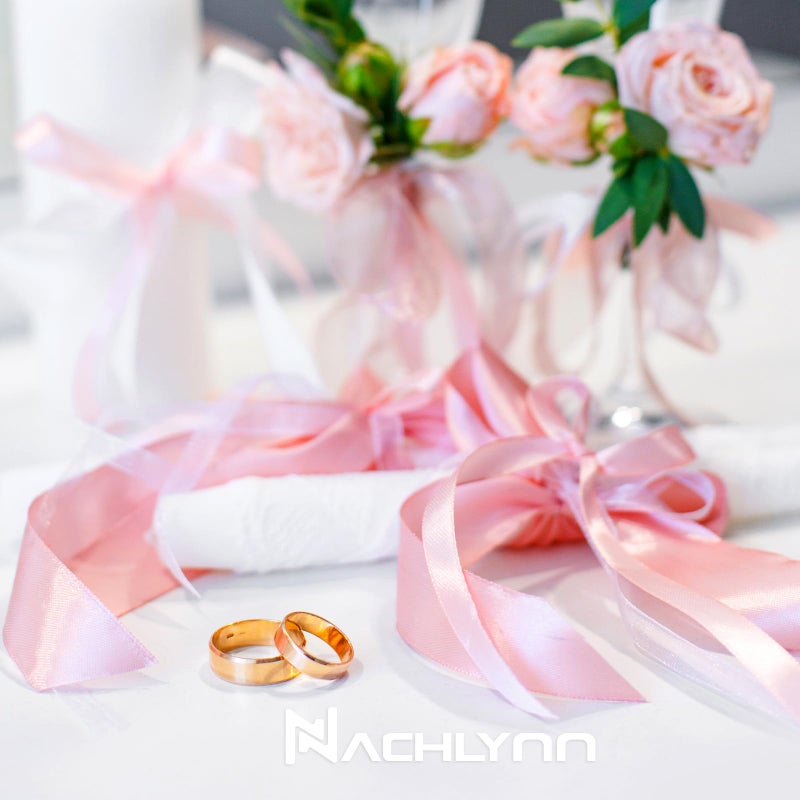 NACHLYNN 150 Yards Pink Satin Ribbon 1 inch Wide Polyester Fabric Ribbon Use for Gift Wrap Wedding Bridal Baby Shower Bows Valentine's Day Decor - Image 5