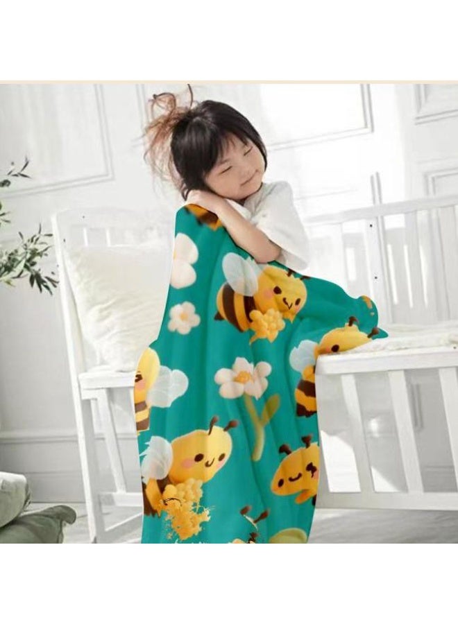 general Baby and children's cartoon flannel thin blanket (warm and comfortable, suitable for sleep, game use) 70cm*100cm - Image 1
