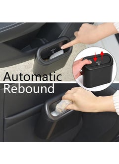 Scholazs Scholazs Car Trash Can with Lid Mini Vehicle Trash Bin Car Dustbin Garbage Organizer Automotive Garbage Can Bin Trash Container for Auto Cars Home Office  - Image 3