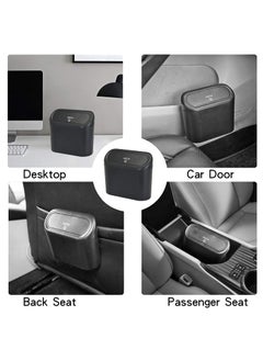 Scholazs Scholazs Car Trash Can with Lid Mini Vehicle Trash Bin Car Dustbin Garbage Organizer Automotive Garbage Can Bin Trash Container for Auto Cars Home Office  - Image 5
