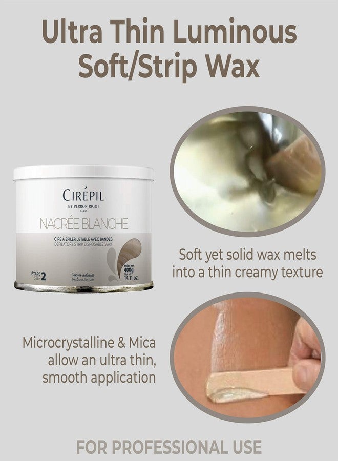 Cirepil - Nacrée Blanche - 400g / 14.11 oz Wax Tin - Unscented - Onctuous Texture - Perfect for Large Areas - Very Efficient, Ultra-Thin Application, All Hair Types - Strips Needed - Image 4