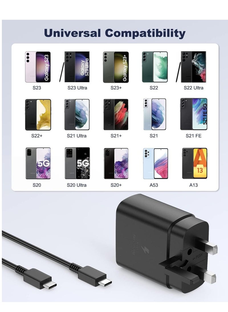 ELTRAZONE - For Samsung Charger, 45W USB C Super Fast Charging with 1.5m Cable Compatible with Samsung Galaxy S24 S23 S22 S21 S20 Ultra, S24+ S23+ S22+ S21+, A53, A15, A55, A54, Type C Power Adapter - Image 1