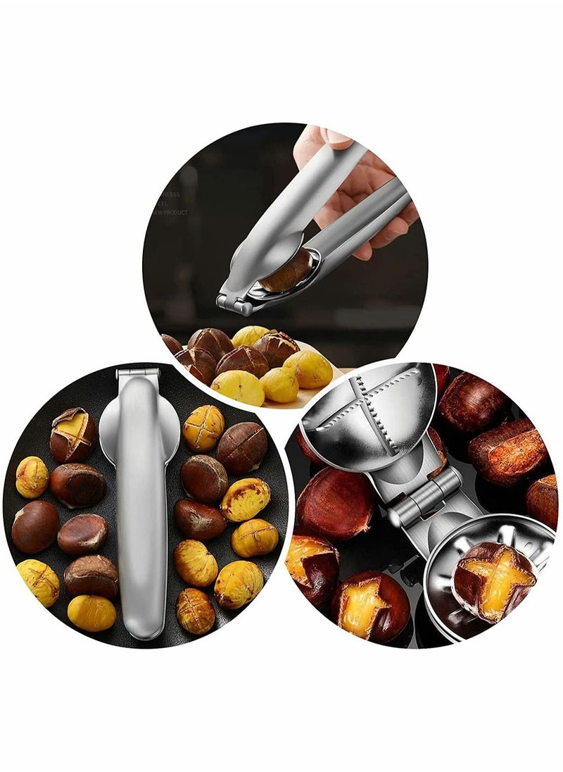 Generic Stainless Steel Chestnut Cutter, Nut Cracker Sheller Walnut Pliers  - Image 2
