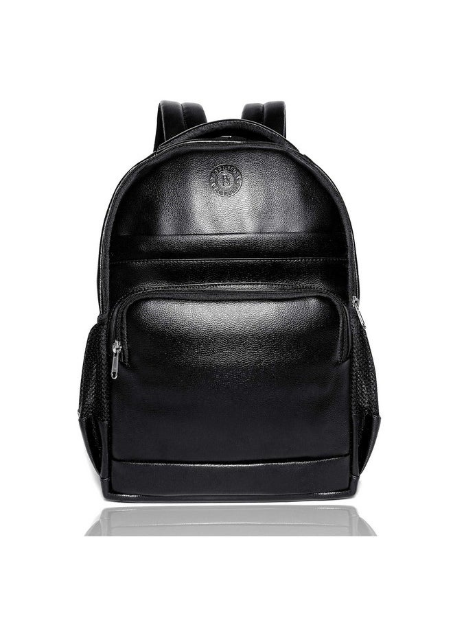 Bagneeds - Bagneeds Synthetic Leather School/College & Travel Laptop Backpack For Unisex (Black), 20 Liter - Image 1