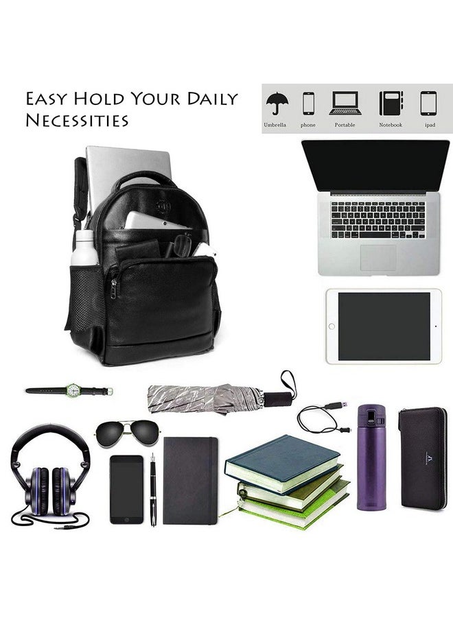 Bagneeds - Bagneeds Synthetic Leather School/College & Travel Laptop Backpack For Unisex (Black), 20 Liter - Image 1