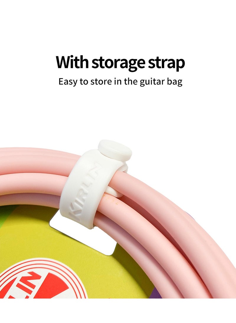 Generic 3M Guitar Cable – Dual Straight Plugs, Model IC-241, Macaron Colors, for Guitar & Bass  - Image 3