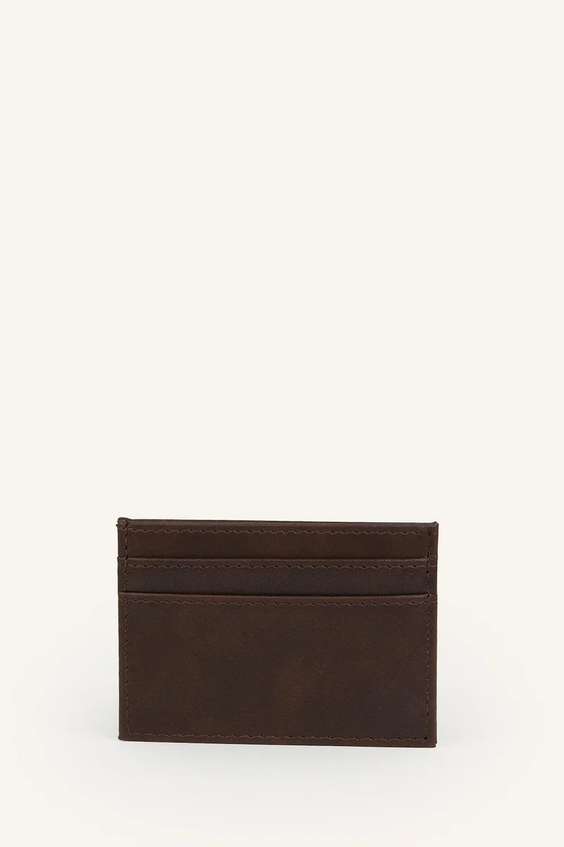 ديفاكتو Man Faux Leather Business Card Wallet