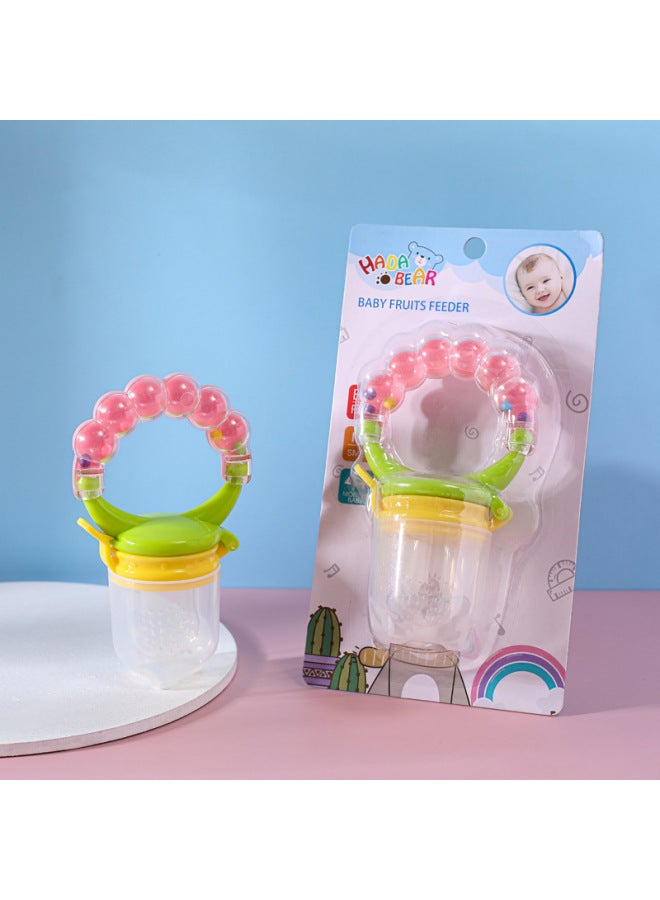 Hot Bell Bite Bag Multi-color Bite Fruit Soothing Pacifier Food Supplement Rattle Fruit Soothing Bite Music