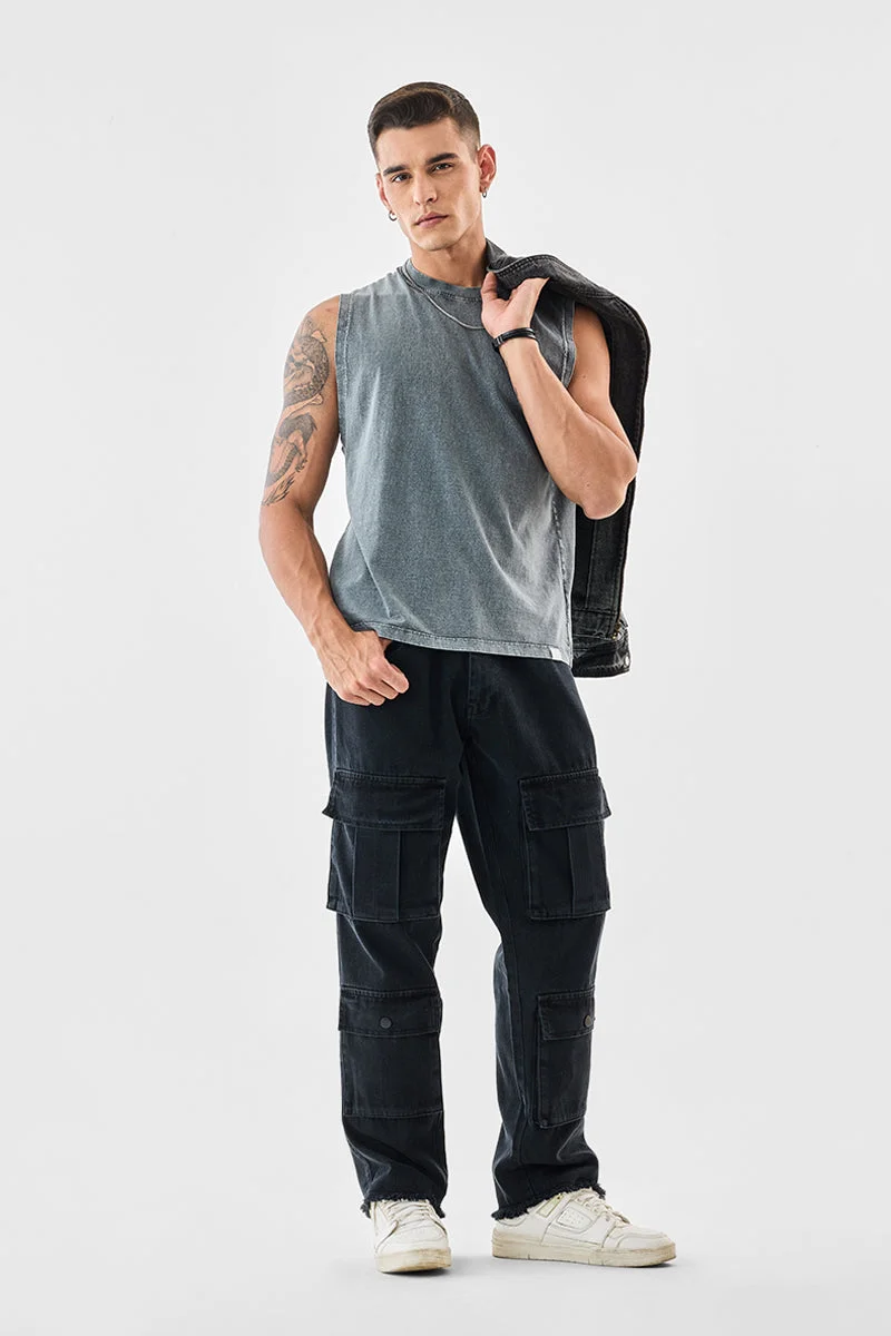 SNITCH جينز كارغو واسع بثمانية جيوب