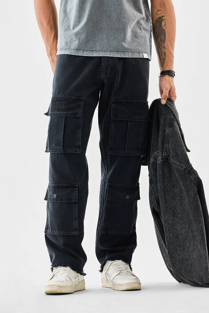 SNITCH جينز كارغو واسع بثمانية جيوب