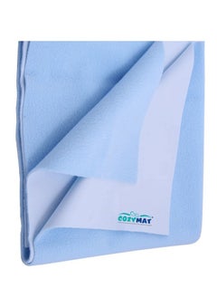 Newnik Waterproof Dry Sheet/Reusable Mat/Underpad/Absorbent Sheets/Mattress Protector Sky Blue, Single Bed  - Image 1
