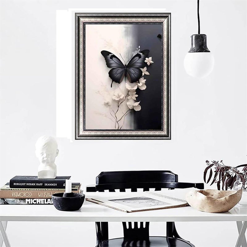 Hestarcul Butterfly Paint by Numbers Kits for Adults,Flowers Paint by Numbers Kits on Canvas,Color by Number Easy DIY Acrylic Painting for Beginnerï¼ŒHome Wall Decoration and Gifts - Image 2
