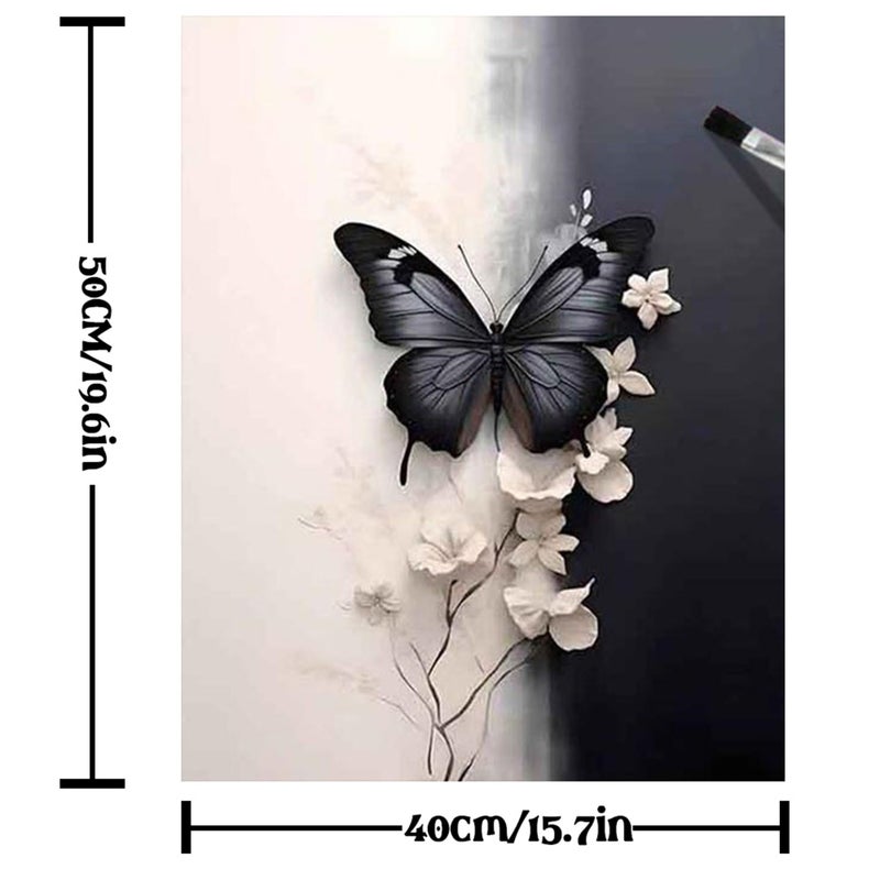 Hestarcul Butterfly Paint by Numbers Kits for Adults,Flowers Paint by Numbers Kits on Canvas,Color by Number Easy DIY Acrylic Painting for Beginnerï¼ŒHome Wall Decoration and Gifts - Image 4