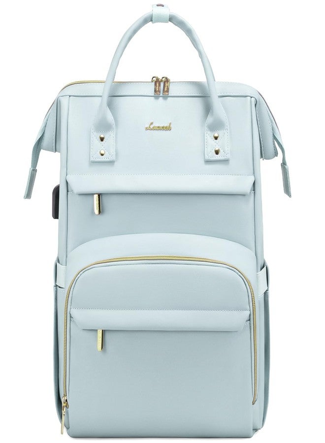 لوف فوك حقيبة ظهر لابتوب LOVEVOOK للنساء، حقيبة ظهر أنيقة للنساء...، وردي وأزرق، 15.6 بوصة، حقائب سفر - Image 1