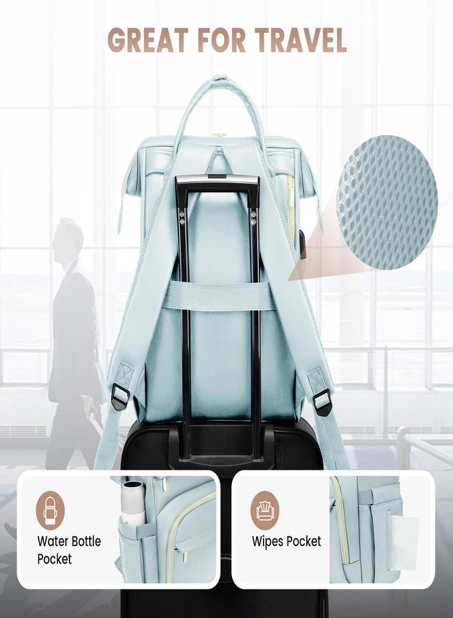 لوف فوك حقيبة ظهر لابتوب LOVEVOOK للنساء، حقيبة ظهر أنيقة للنساء...، وردي وأزرق، 15.6 بوصة، حقائب سفر - Image 5