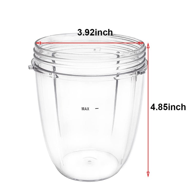 Veterger Replacement Parts cups, Compatible with NutriBullet 600W and 900W Blender (2 18oz cups) - Image 2