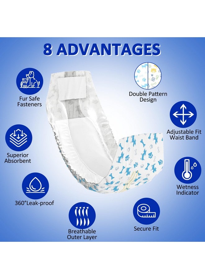 Dono Disposable Male Dog Diapers  48 Pcs: Super Absorbent Disposable Male Wraps For Small To Large Dogs With Wetness Indicator And 360° LeakProof, Diapers For Male Doggies And Puppies Dogs - Image 3