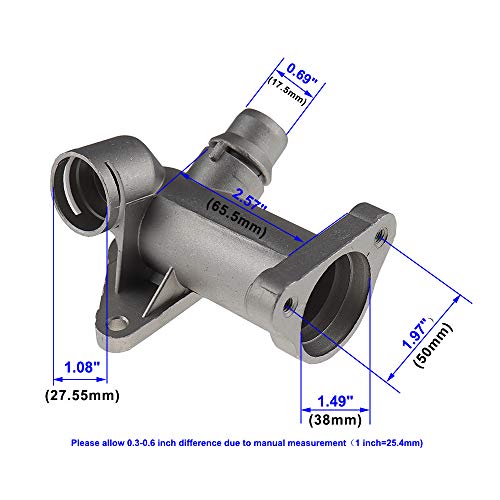 Banwinoto Upgraded Cooling Hose Coolant Flange Connector In Cast Aluminum For VW Passat and Audi A4 1.8T B5 058121132C 058121132A 058121133B 058 121 132 - Image 2
