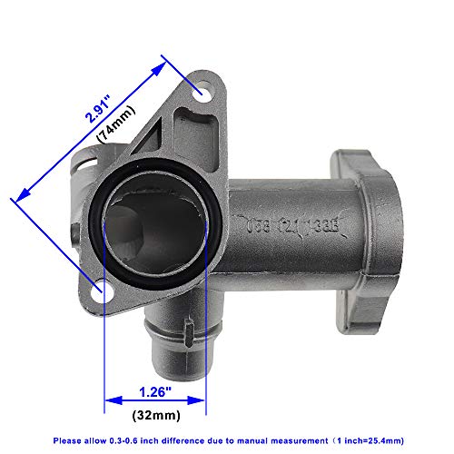 Banwinoto Upgraded Cooling Hose Coolant Flange Connector In Cast Aluminum For VW Passat and Audi A4 1.8T B5 058121132C 058121132A 058121133B 058 121 132 - Image 3