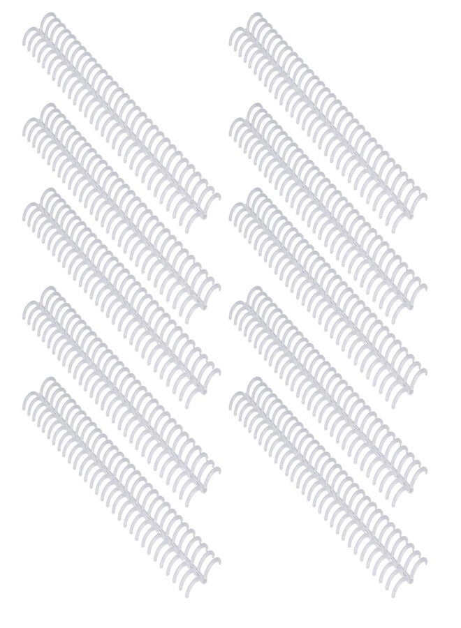 فوكتي 10 قطع من أمشاط التجليد الحلقية مقاس 30، أمشاط بلاستيكية مقاس 19 مم بطول قابل للتخصيص، سعة عالية تصل إلى 150 ورقة، مجموعة أمشاط التجليد لورق A4 وB5 وA5 (شفافة) - Image 1