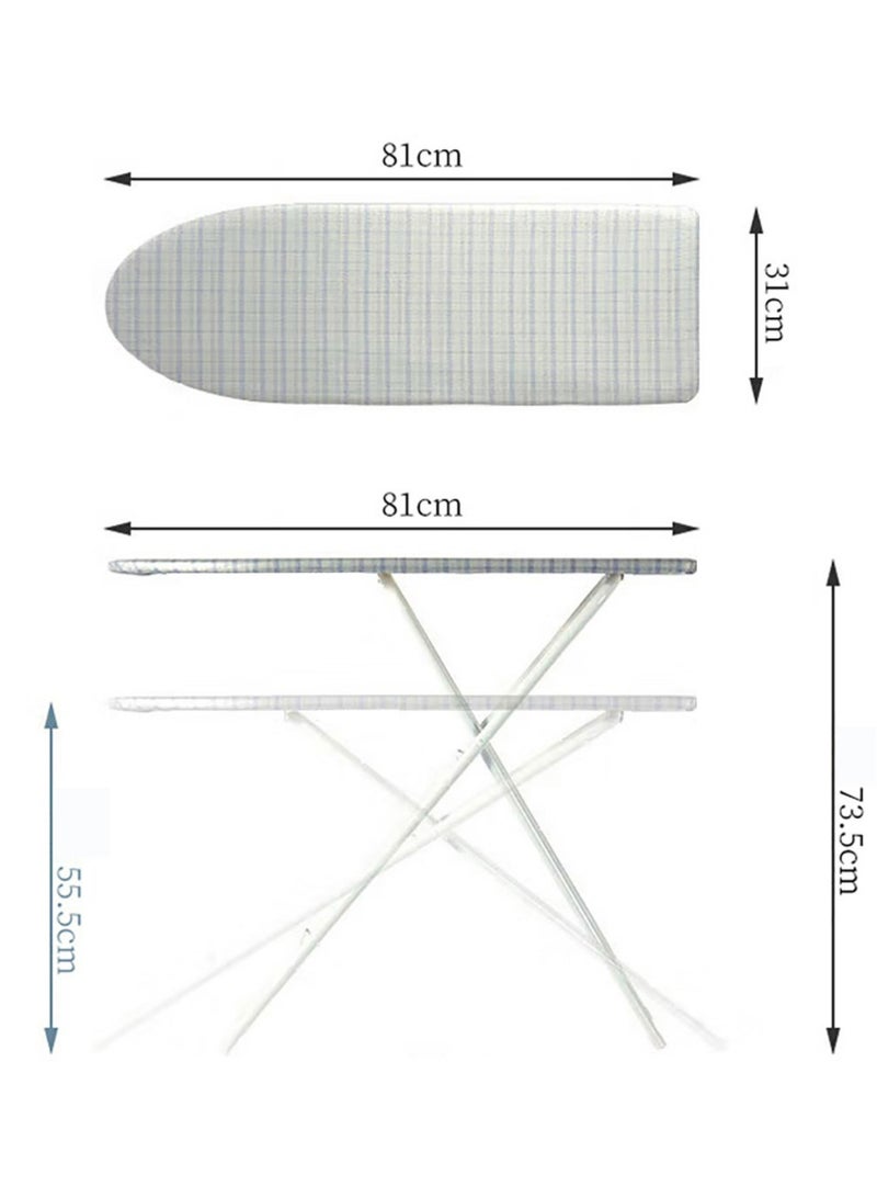 Meiyilan Ironing Board with White Thick Heat Resistant Cover, 81 * 31cm, Iron Board, Iron Rest, Anti-Skid Feet - Image 4
