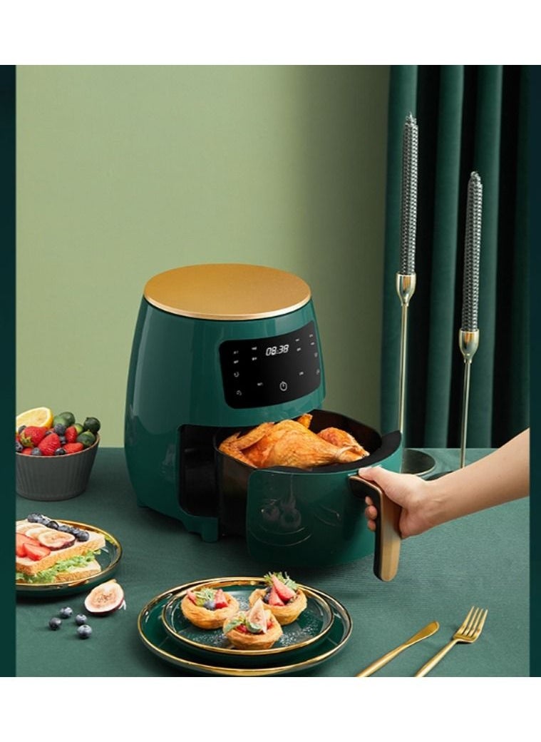 SILVER CREST Intelligent 6L Large Capacity Electric Oil Free Air Fryers French Fries Cooker Nonstick Deep Air Fryer With Timer Green  - Image 4