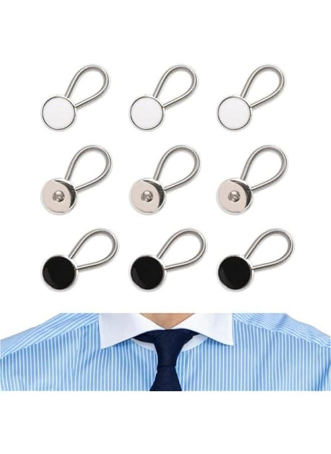 Generic - 9 Pack Metal Shirt Collar on Extenders for Men's Dress Shirts - Comfortable Collar Expander and Tie Buckle Extension (3 Varieties) - Image 1