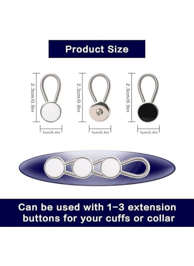 Generic - 9 Pack Metal Shirt Collar on Extenders for Men's Dress Shirts - Comfortable Collar Expander and Tie Buckle Extension (3 Varieties) - Image 1