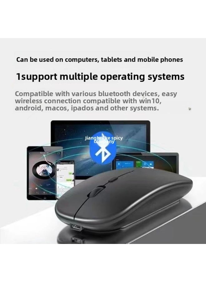 Generic - Wireless Mouse Charging Mute Bluetooth Dual-mode Office Laptop External Unlimited Mouse Smart Silent-Specification:Black Bluetooth + Wireless Dual Mode [rechargeable + Silent] + Wireless + Bluetooth 5.0 - Image 1