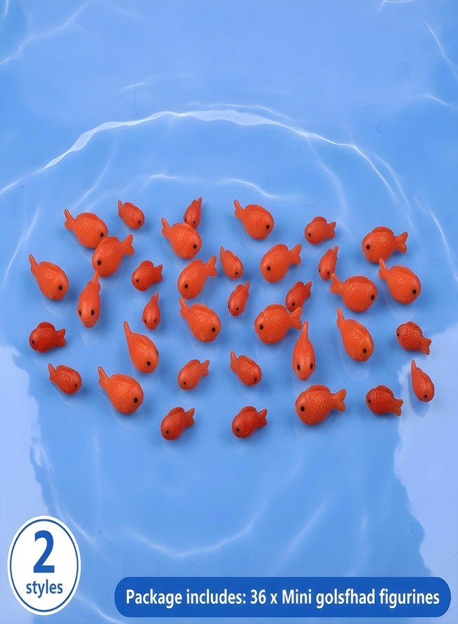 Quilax 36 Pcs 2 Size Little Fish, Red Resin Miniature Fake Small Fish Figurines Aquarium Decor, Small Realistic Goldfish Toys for DIY Garden, Bonsai, Tank Ornament, Gift Supplies - Image 4