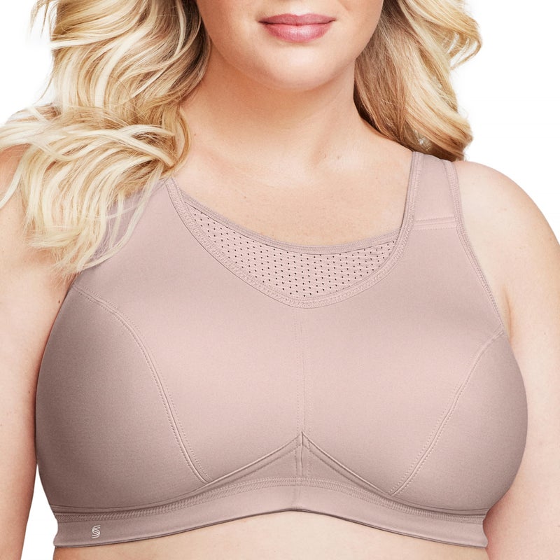 Full Figure Plus Size NoBounce Camisole Elite Sports Bra Wirefree 1067 Rose Tan