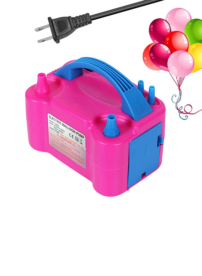 Loquat 500 W Portable Electric Air Blower Balloon Inflator Pump Fast Inflatable Tool Pink/Blue - Image 2
