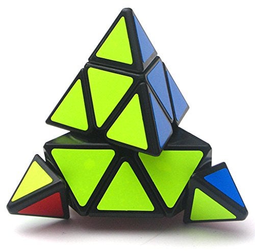 TANCH QIYI Pyramid Speed Cube 3X3 Triangle Magic Cube Puzzle Toy Black - Image 5