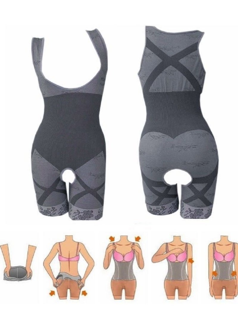 Women's bamboo corset helps lose weight easily and gives the body a slender and attractive shape. It works to tighten the abdomen and slim the waist effectively.-S  - Image 5