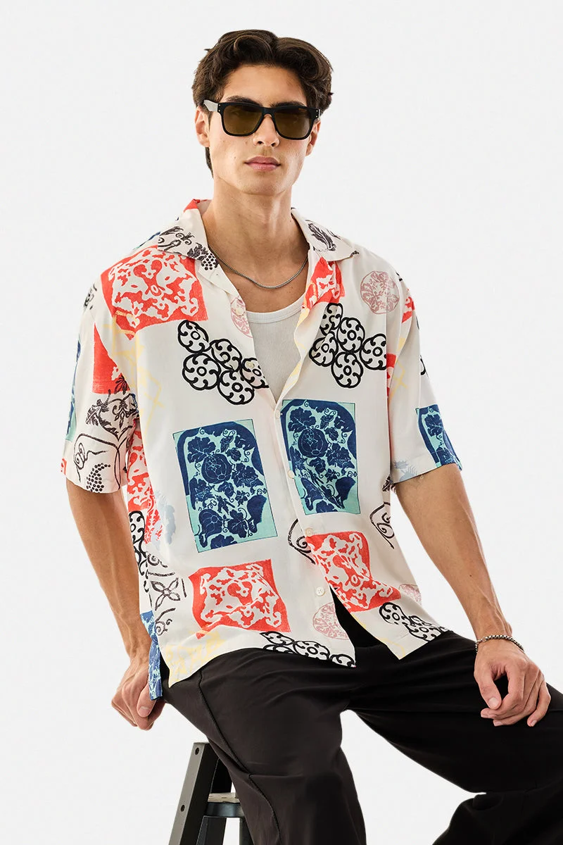 SNITCH Abstract Box Fit Resort Shirt