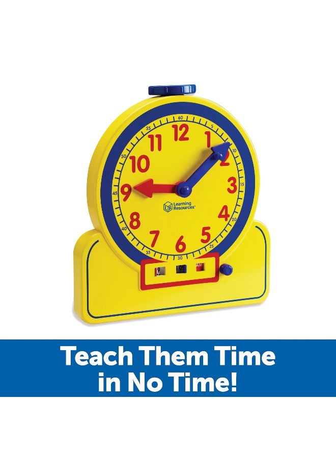 ليرننج ريسورسز موارد التعلم ساعة المعلم الأمامية للفصل الدراسي على مدار 24 ساعة، تعلم معرفة الوقت باستخدام عقارب ملونة وشاشة رقمية، مورد للفصل الدراسي، للأعمار من 3 سنوات فما فوق - Image 2
