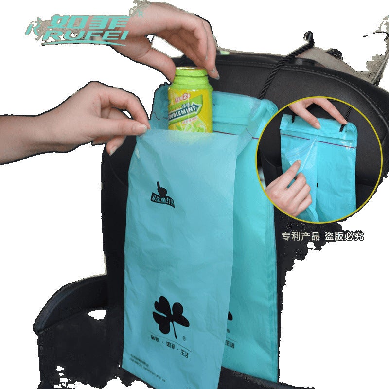 Car-Mounted Garbage Bags, Hanging Disposable Trash Bins For In-Car Use, Adhesive Storage, Supermarket - Image 5