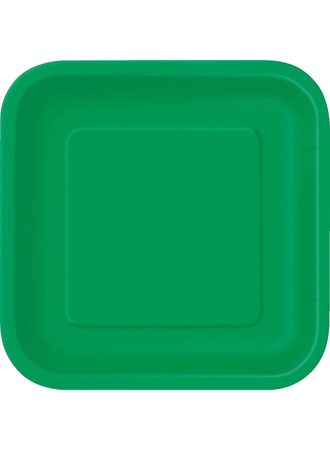 يونيك طبق مربع أخضر زمردي مقاس 7 بوصات - Image 1