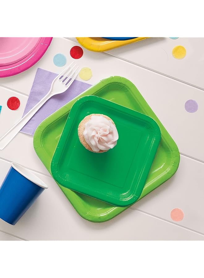 يونيك طبق مربع أخضر زمردي مقاس 7 بوصات - Image 2